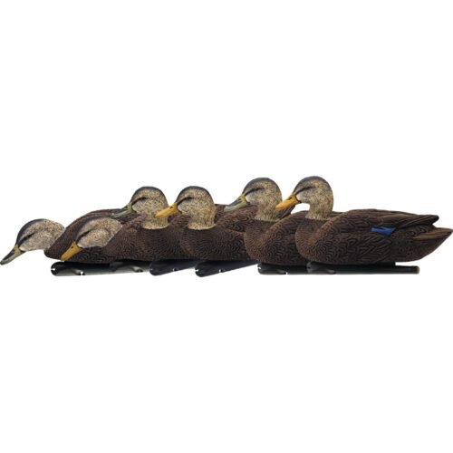 Avian X Top Flight Duck Decoys Flocked Black Duck 6 pk.