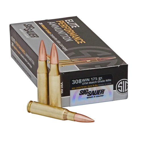 1209030_1.jpg Sig Sauer Elite Match Grade Performance Rifle Ammo 308 Win 168 gr. OTM 20 rd.
