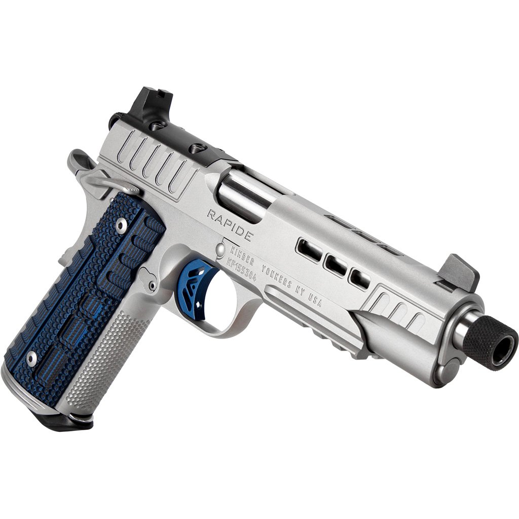 Kimber Rapide Ice Pistol 9mm 5 in. Silver and Blue 9 rd.