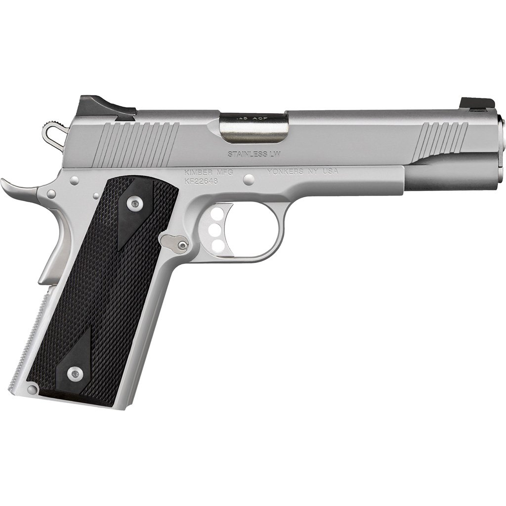 1210574_2.jpg Kimber Custom LW Pistol Bundle 45 ACP 5 in. Stainless Steel 8 rd. Holster 3 Mags