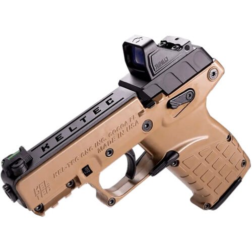Keltec P17 Optics Ready Pistol  22 lr. 3.8 in. Tan 16 rd. With Optic/Holster