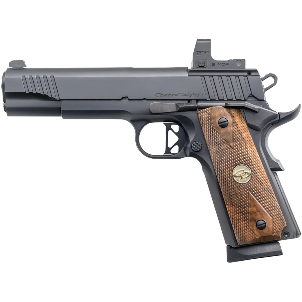 Charles Daly 1911 Superior Pistol 45 ACP 5 in Black Micro Reflex Sight Walnut Grip10