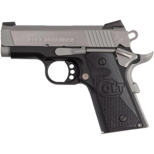Colt 1911 Defender Pistol 45 ACP 3 in. Cerakote Titanium/Stainless 7 rd.