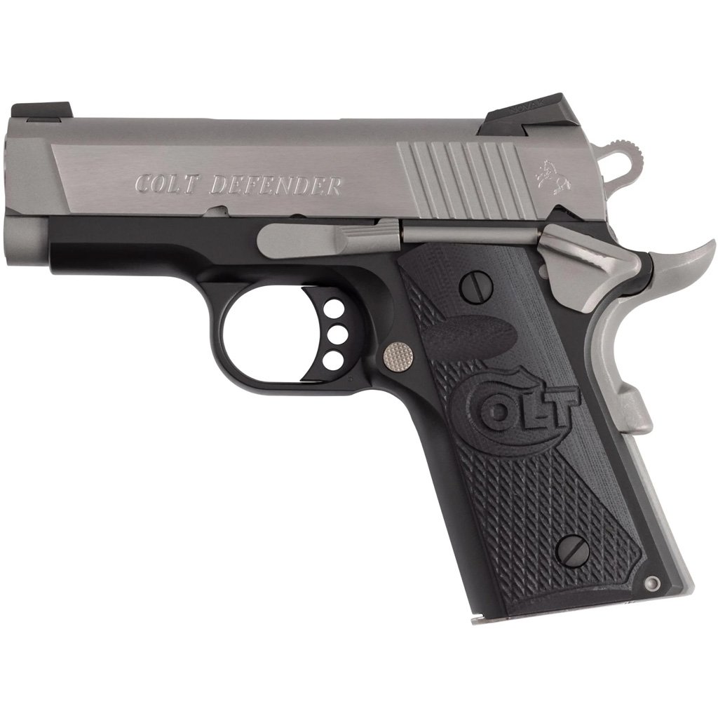 Colt 1911 Defender Pistol 45 ACP 3 in. Cerakote Titanium/Stainless 7 rd.