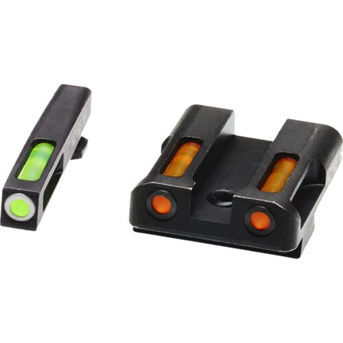 1301563_1.jpg HIVIZ LiteWave H3 Handgun Sight Glock 9mm Green/Orange Litepipes White Front Ring