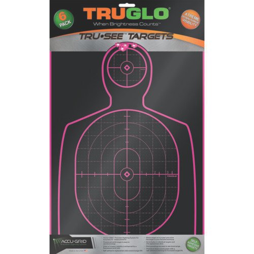 Print TruGlo TruSee Splatter Silhouette Target Pink 12x18 6 pk.