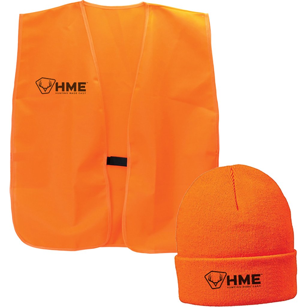 1403948_1.jpg HME Orange Vest & Beanie Combo One Size