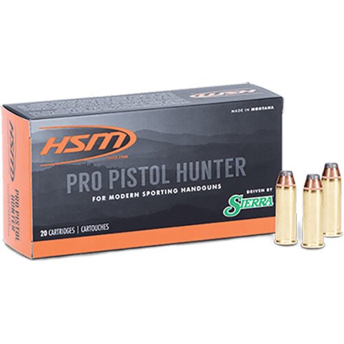 1404921_1.jpg HSM Pro Pistol Hunter Ammunition 44 Mag. Sierra Soft Point 300 gr. 50 rd.