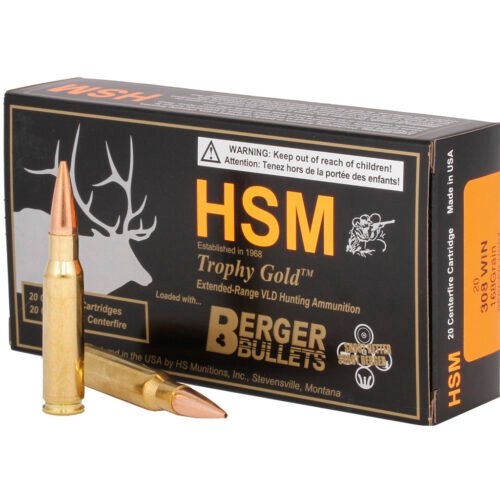 1404943_1.jpg HSM Trophy Gold Rifle Ammunition 308 Win. Berger 168 gr. 20 rd.