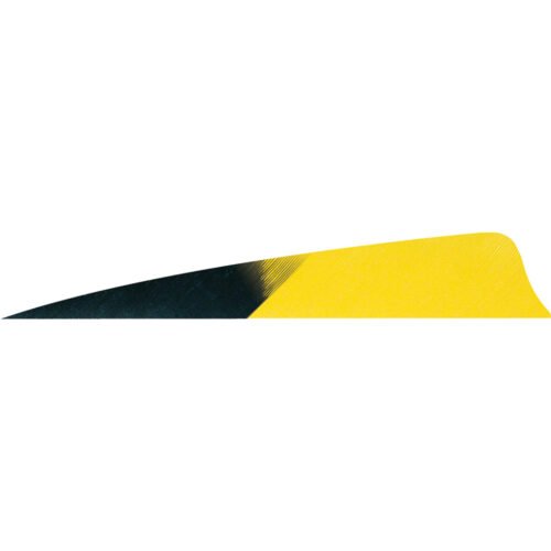 Gateway Shield Cut Feathers Kuro Sun Yellow 4 in. LW 50 pk.