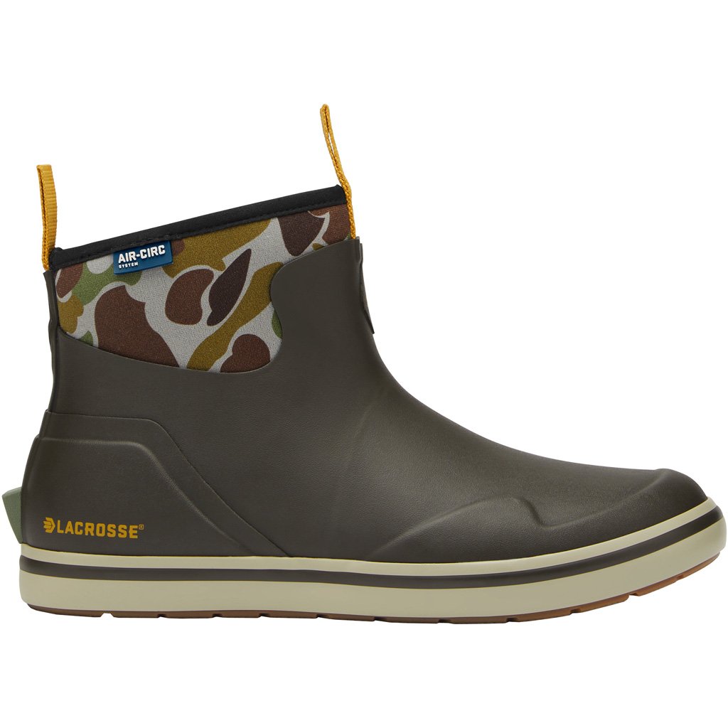 Lacrosse Men's Alpha Deck Boot Black Olive/Camo Size 13