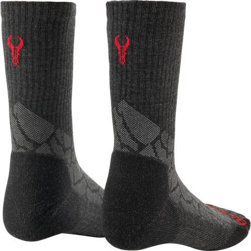 Badlands Lw Merino Crew Sock Blk/Gry Large