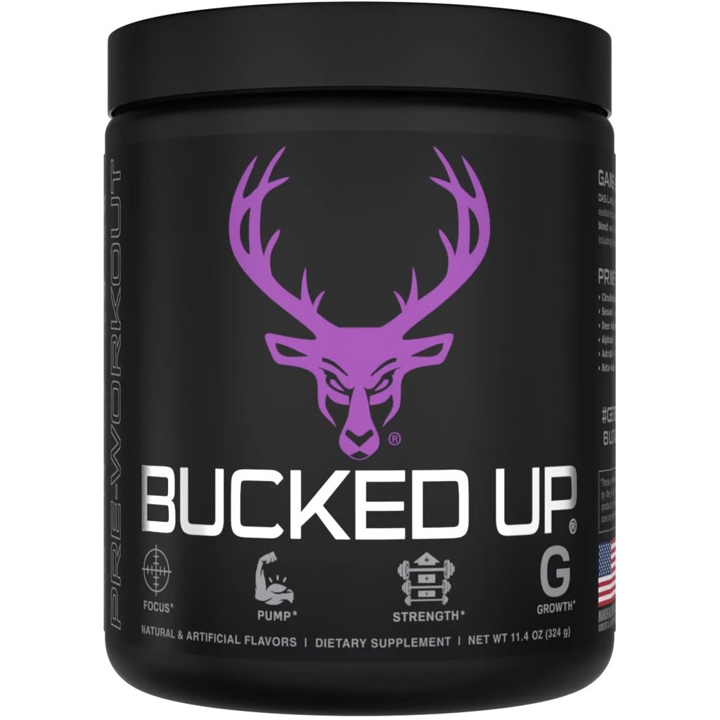 1409875_1 Bucked Up Pre-Workout Grape Gainz 30 Serving Tub