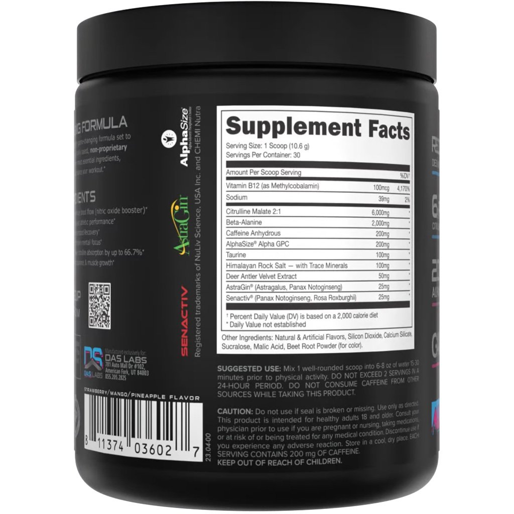 Bucked Up Pre-Workout Miami 30 Serving Tub