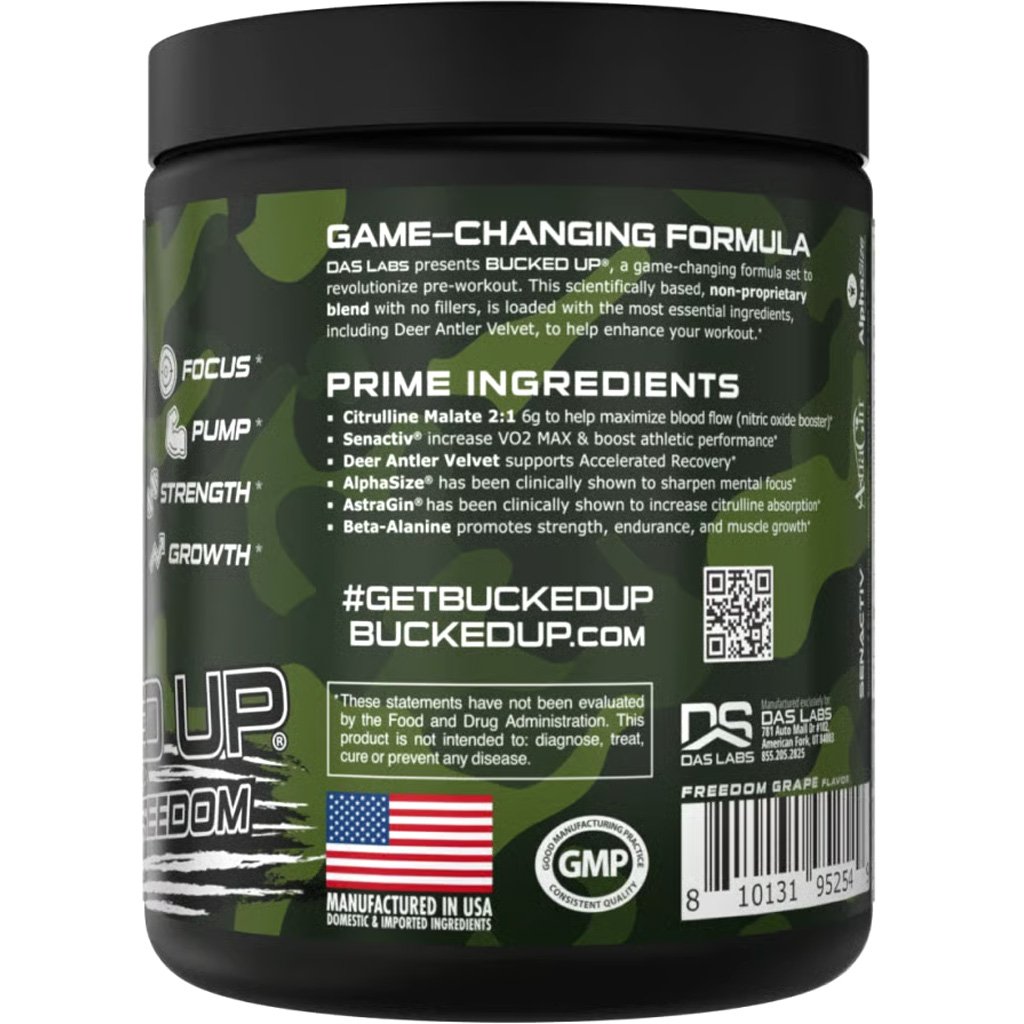 1409881_2.jpg Bucked Up Pre-Workout Freedom Grape 30 Serving Tub