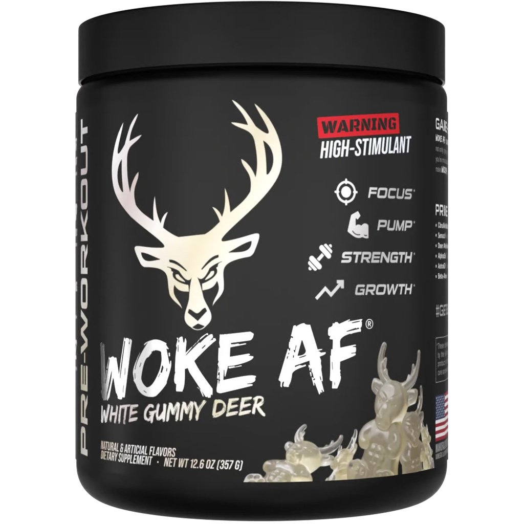 1409884_1.jpg Bucked Up Woke AF Pre-Workout White Gummy Deer 30 Serving Tub
