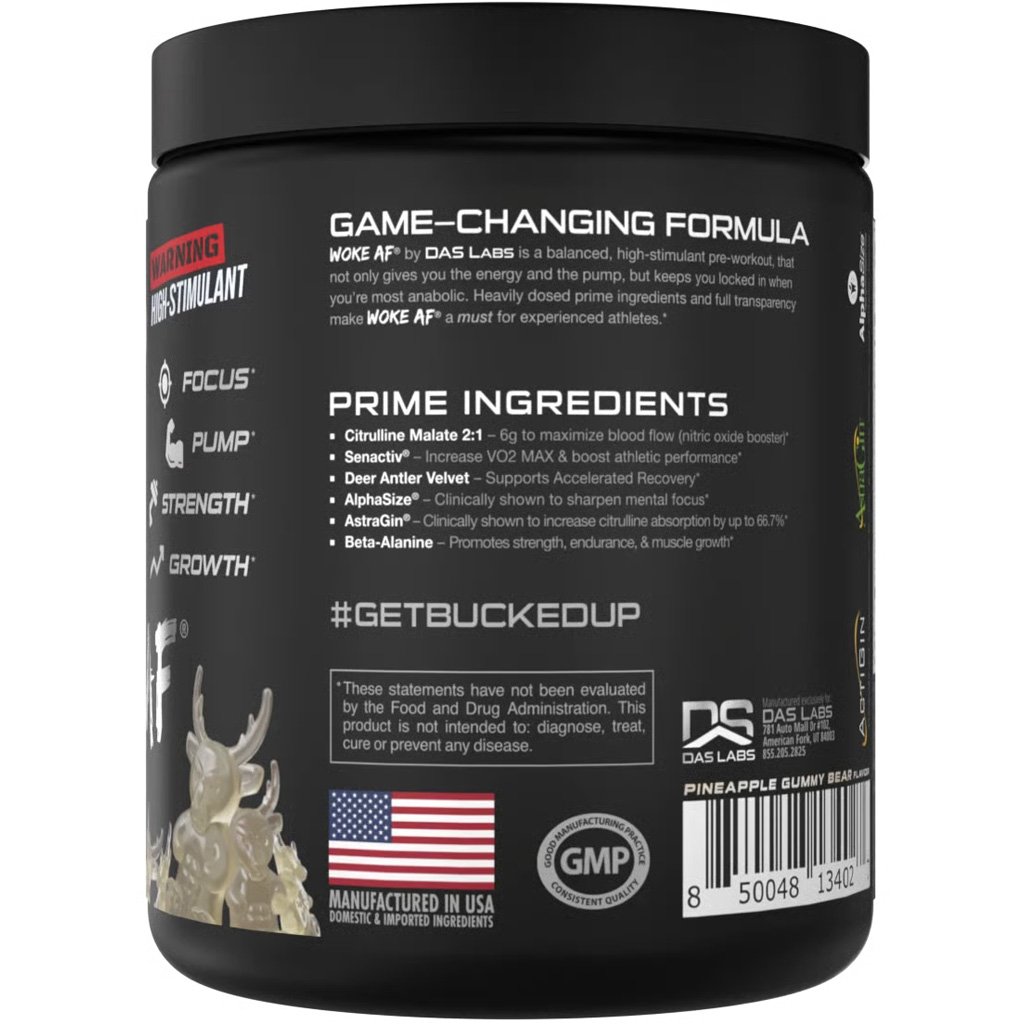 1409884_2.jpg Bucked Up Woke AF Pre-Workout White Gummy Deer 30 Serving Tub