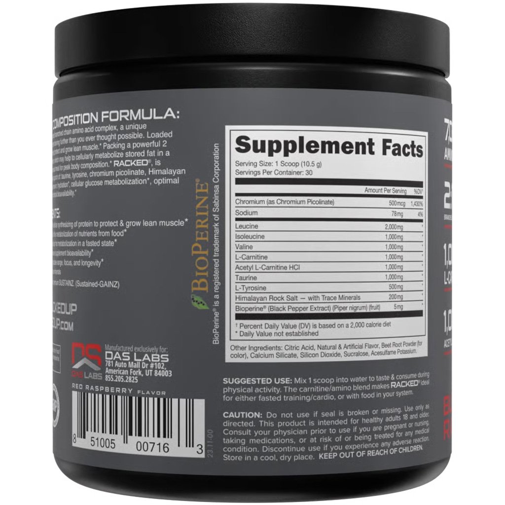 Bucked Up Racked BCAA Blood Raz 30 Serving Tub