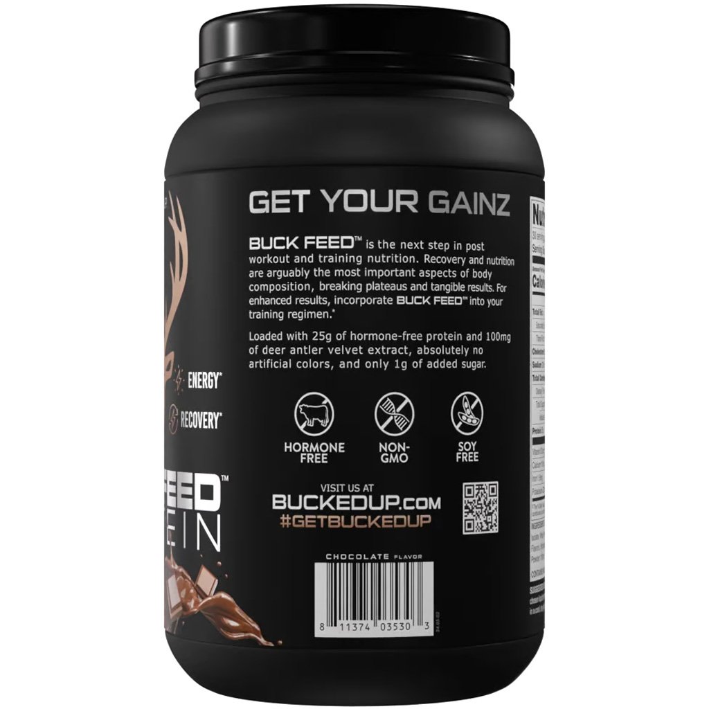 Bucked Up Buck Feed Protein Chocolate 30 Serving Tub