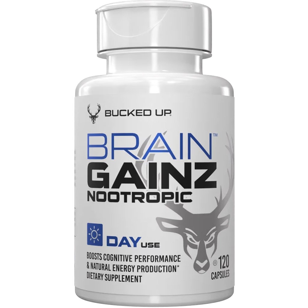Bucked Up Brain Gainz Day & Night Supplements 240 Total Capsules