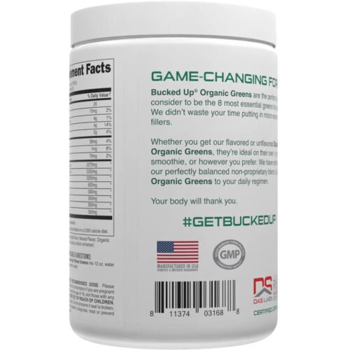 Bucked Up Organic Greens Mixed Berry 30 Serving Tub