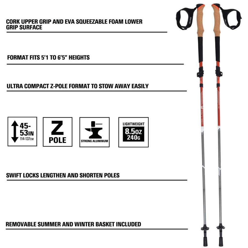 Alpha Aluminum Trekking Poles 1Pr Canyon Sunset