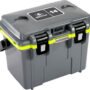 PELICAN COOLERS IM 14 QUART - DKGRAY/GREEN W/DRY STORAGE