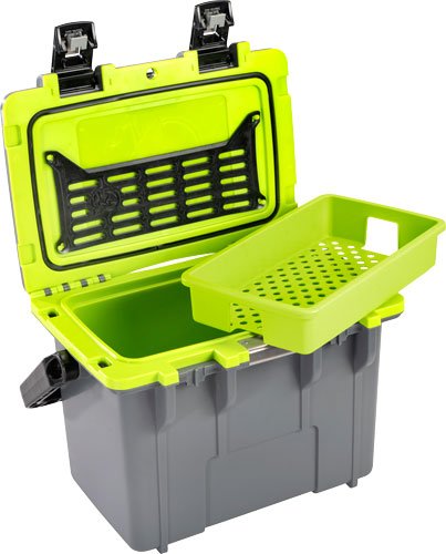 PELICAN COOLERS IM 14 QUART - DKGRAY/GREEN W/DRY STORAGE