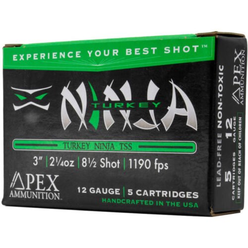1501275_1 Apex Turkey TSS Ninja Shotgun Ammo 12ga. 3 in. 2-1/4oz #8.5 shot 5 rd