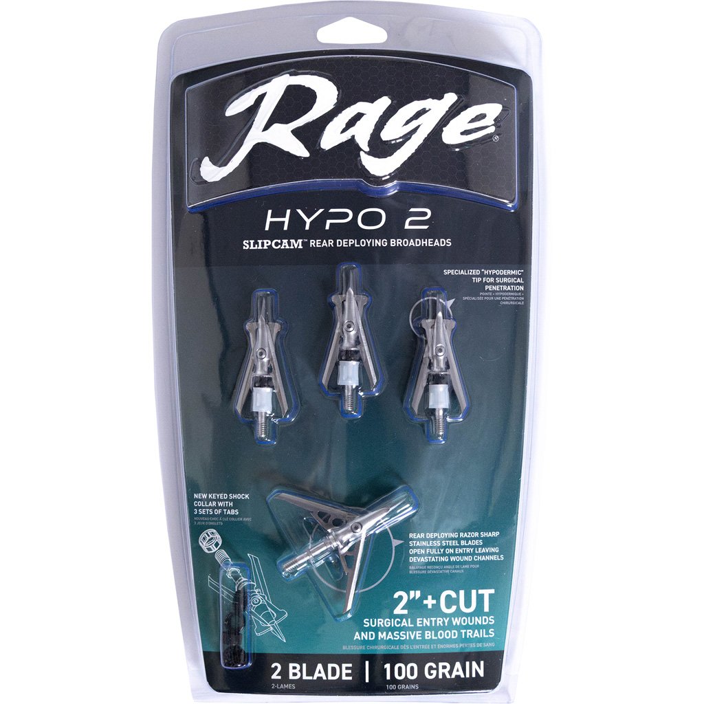 1502682_2.jpg Rage Hypo 2 Series Broadheads 100 gr. 2 in. 4 pk.