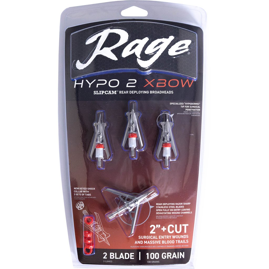 1502686_2.jpg Rage Hypo 2 Crossbow Broadheads 100 gr. 2 in. 4 pk.