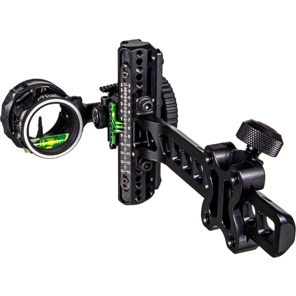 1502895_1.jpg Axcel Driver Plus Slider Sight w/AVX-31 Scope Stealth BH .019 Green Fiber Single Pin RH