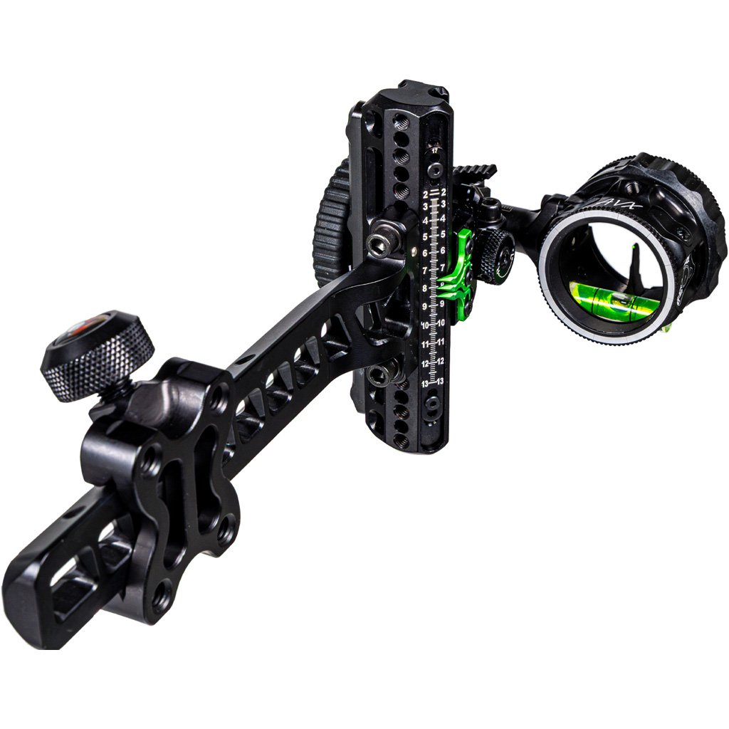 1502918_1.jpg Axcel Driver Plus Slider Sight w/AVX-31 Scope Stealth BH .019 Green Fiber Single Pin LH