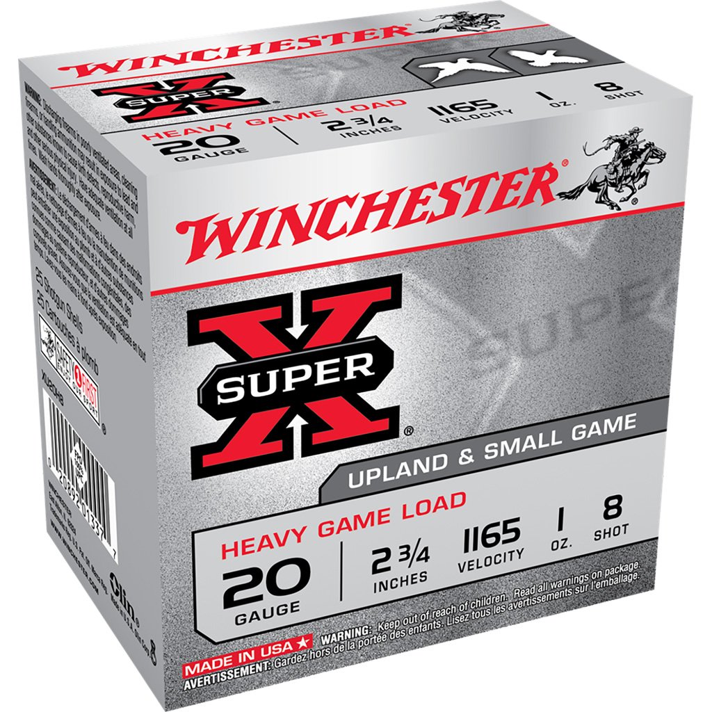 1701190_1.jpg Winchester Super-X Heavy Game Load 20 ga. 2.75 in. 1 oz. 8 Shot 25 rd.