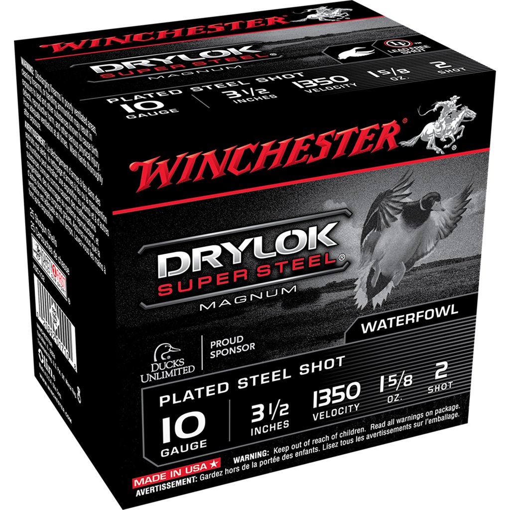 1701214_1.jpg Winchester Drylok Magnum Plated Load 10 ga. 3.5 in. 1 5/8 oz. 2 Shot 25 rd.