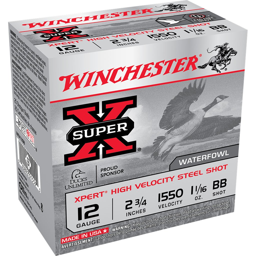 1701237_1.jpg Winchester Super-X Xpert Hi-Velocity Steel 12 ga. 2.75 in. 1 1/16 oz. BB Shot 25 rd.