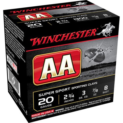 1701259_1.jpg Winchester AA Sporting Clays Load 20 ga. 2.75 in. 7/8 oz. 8 Shot 25 rd.
