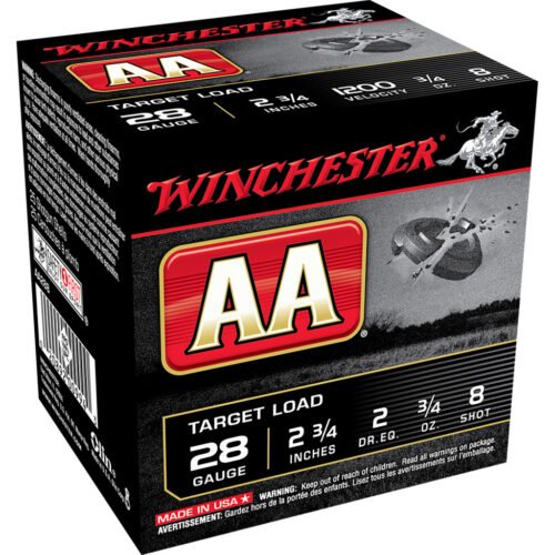1701276_1 Winchester AA Target Load 28 ga. 2.75 in. 3/4 oz. 8 Shot 25 rd.