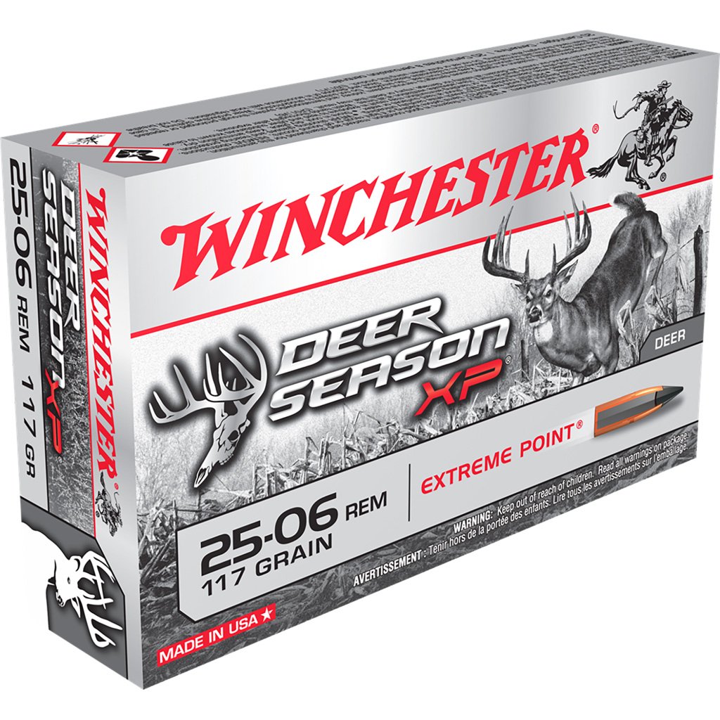 1701288_1.jpg Winchester Deer Season XP Rifle Ammo 25-06 Rem. 117 gr. Ext Point Polymer Tip 20 rd