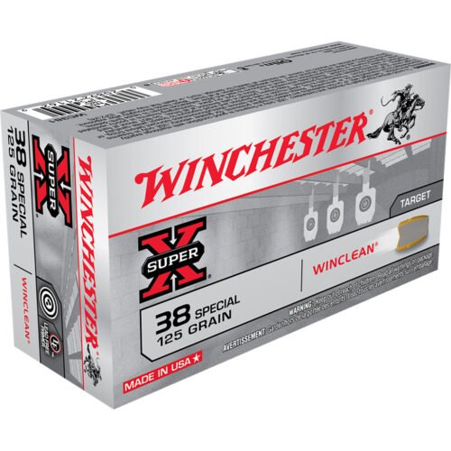 1701323_1.jpg Winchester Super-X Pistol Ammo 38 Spl. 125 gr. Brass Enclosed Base 50 rd.