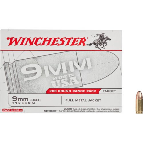 1701333_1.jpg Winchester USA Pistol Ammo 9mm 115 gr. FMJ 200 rd.