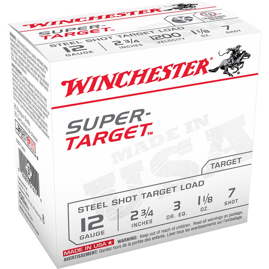 1701380_1.jpg Winchester USA Super Target Steel Load 12 ga. 2.75 in. 1 1/8 oz. 7 Shot 25 rd.