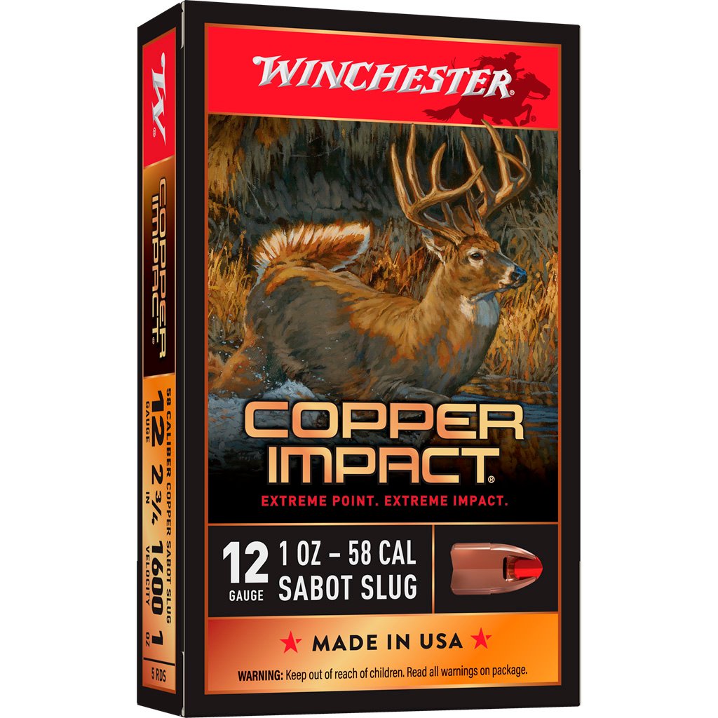 Winchester Copper Impact Sabot Slug 12 ga. 2.75 in. 1 oz.  5 rd.