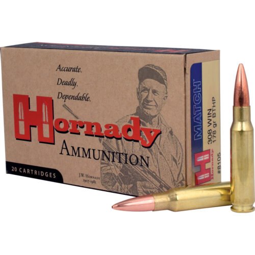 1701908_1.jpg Hornady Match Rifle Ammo 308 Win. 178 gr. BTHP Match 20 rd.