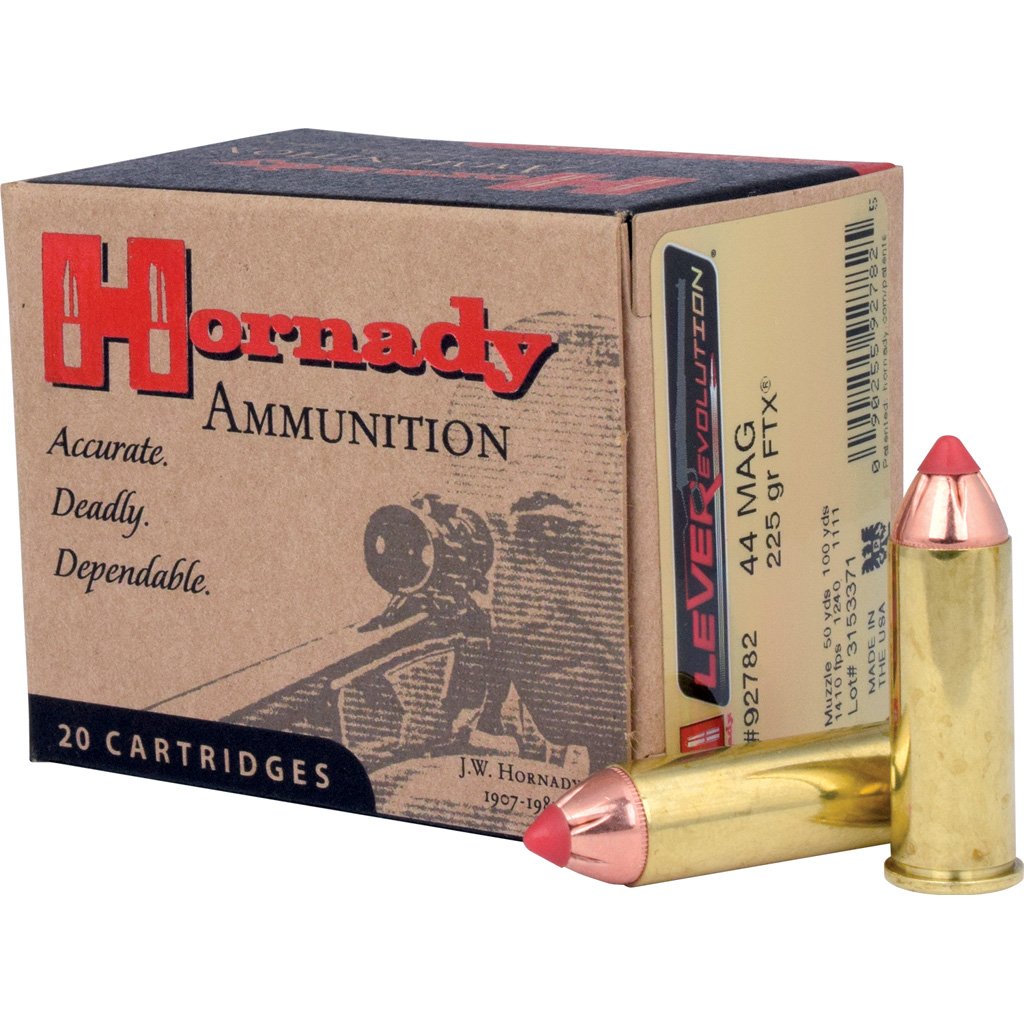 Hornady LEVERevolution Rifle Ammo 44 Rem. Mag 225 gr. FTX 20 rd.