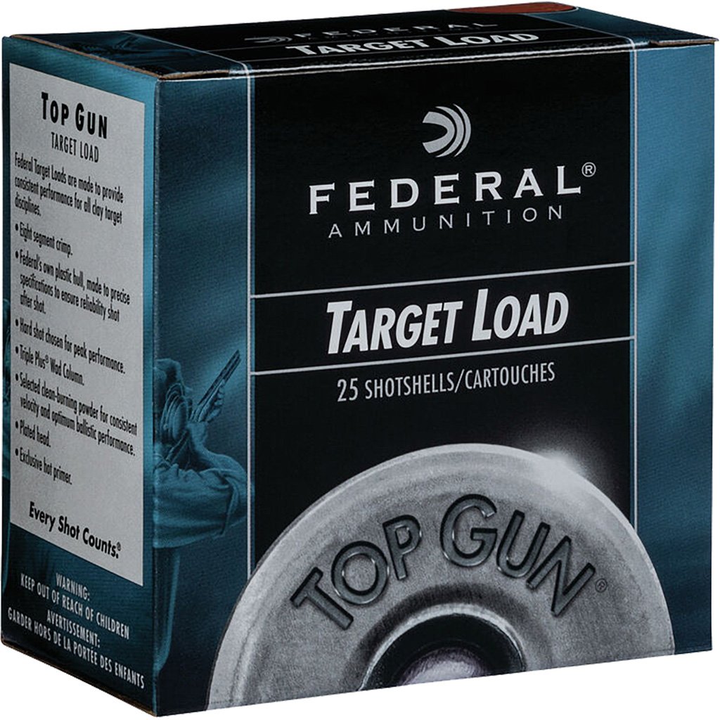 1702300_1.jpg Federal Top Gun Shotgun Ammo 12 ga. 2.75 in. 3 Dr. 1 1/8 oz. 8 Shot 100 rd.
