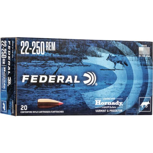 1702339_1.jpg Federal Varmint & Predator Rifle Ammo 22-250 Rem. 55 gr. V-max 20 rd.
