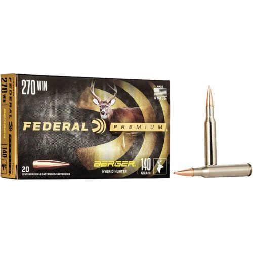 1702349_1.jpg Federal Premium Rifle Ammo 270 Win. 140 gr. Berger Hybrid Hunter 20 rd.