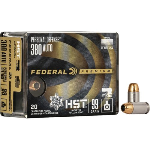1702398_1 Federal Premium Personal Defense Handgun Ammo 380 ACP 99 gr. HST Micro JHP 20 rd.