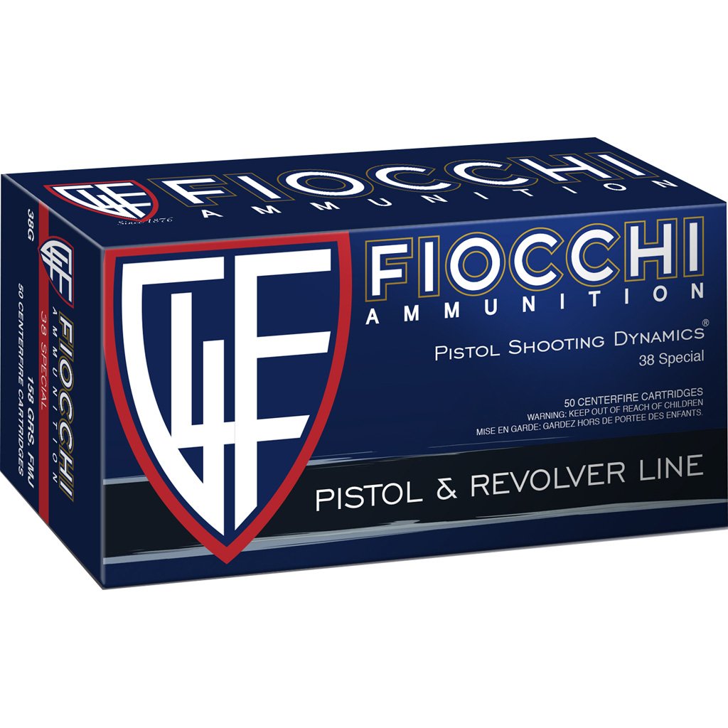1702942_1.jpg Fiocchi Range Dynamics Pistol Ammo 38 Spl. 158 gr. FMJ 50 rd.